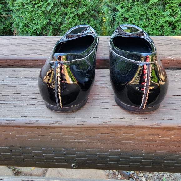 PRADA Black Patent Leather Flats, Size 38.5 / 8.5 US Made in Italy  🇮🇹 - Picture 6 of 9